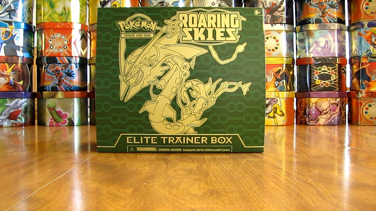 pokemon tcg xy roaring skies elite trainer box card game TCG: XY-Roaring Toys Pokemon XY Roaring Skies Rayquaza