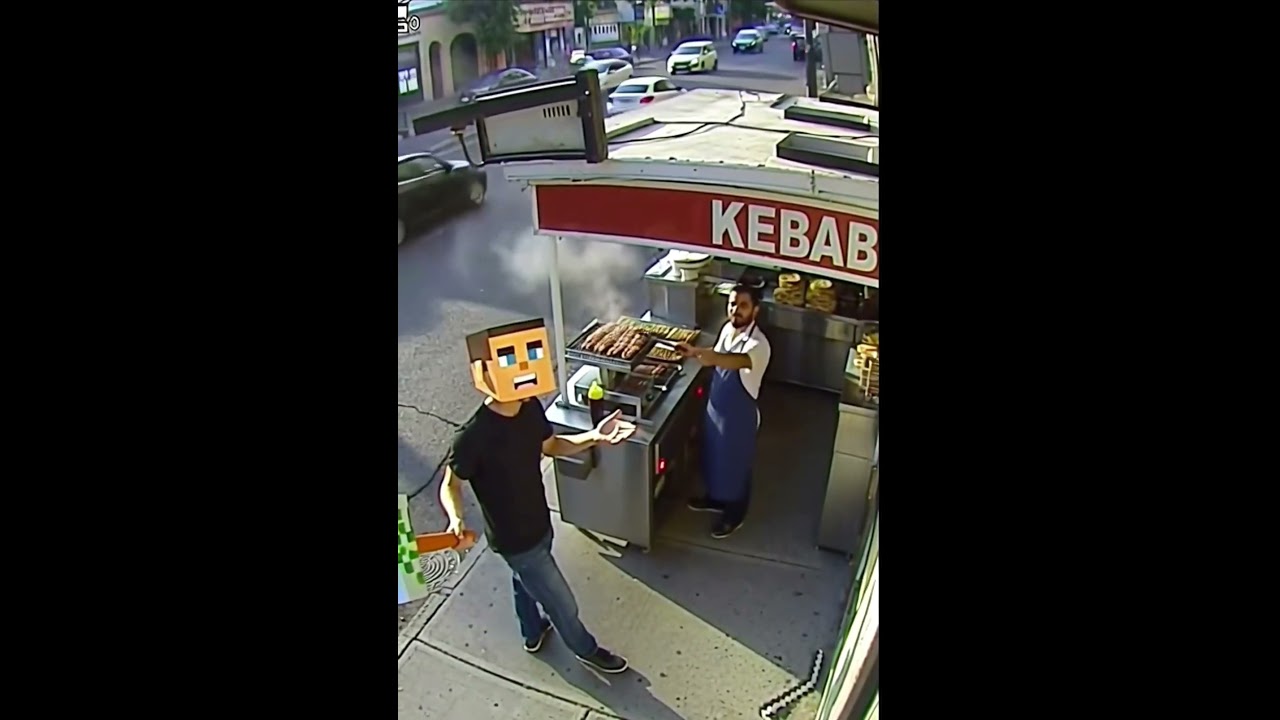 Minecraft Steve Tried to Rob a Kebab Shop — Real Life Didn’t Render That Way 