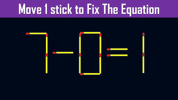 Improve IQ - Fix The Equation #matchstickpuzzle #simplylogical