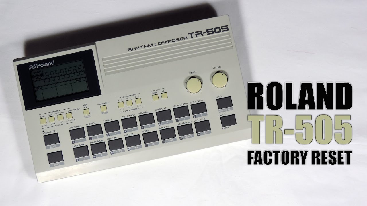 Roland Tr 505 Factory Reset Youtube