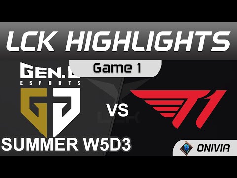GEN vs T1 Highlights Game 1 LCK Summer Season 2021 W5D3 Gen G vs T1 by Onivia