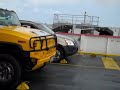Ferry loading in Houston pre-Hurricane Alex landfall