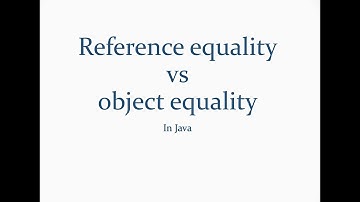 Reference vs Object equality - java