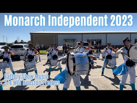 Monarch Independent Percussion 2023 - Battery Show Music - 3/4 WGI Houston Prelims