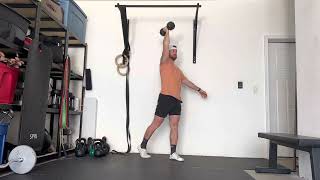 Split Stance Single Arm DB Press to Windmill