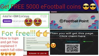 HOW TO LOGIN KONAMI ID AND GET FREE 5000 eFootball POINTS!!! 🤩🤩 NEW PES CURRENCY AND MUCH MORE!!!