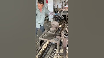 Mechanically Cut Bamboo Into Strips For Making Chopsticks !