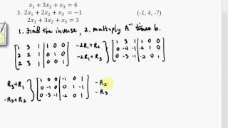 1 6 More on Linear Systems and Invertible Matrices