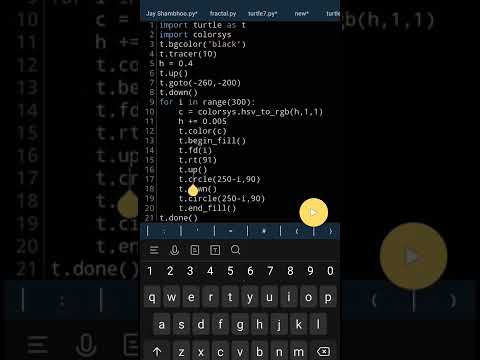 Python turtle graphic design😜😜🥰🥰 || python coding status 😍😜 #shorts   #programming  #turtle  #python