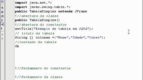 CEP ITAJUBÁ JAVA  Tabela em JAVA 01