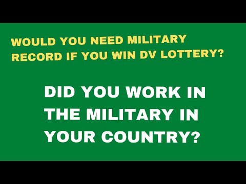 Would you need a military record if you win DV Lottery? #militaryrecords #policeclearance #greencard