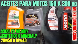 ACEITES PARA MOTOS ||¿QUÉ ACEITE DEBO COLOCARLE A MI MOTO? |MINERAL, SEMI, SINTÉTICO ¿10W40 ó 20w50?