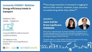 Energy efficiency trends in Transport in the EU