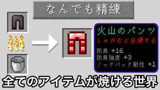 本当になんでも焼ける世界で最強のクラフターを目指すマインクラフト.. ~全てのアイテムを精練できる世界でエンドラ討伐&気になる検証~【マイクラ】【まいくら】【変な世界】