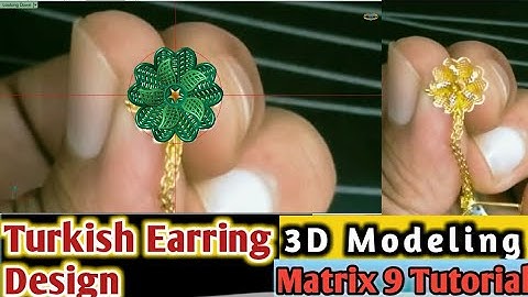 how to create a turkish earring in matrix 9/3d modeling rhino 5