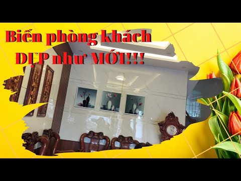 TẤM NHỰA ỐP TƯỜNG || LAM PHÒNG KHÁCH NTA ĐẸP SANG TRỌNG VÀ TẤM NHỰA VÂN ĐÁ PHÁT LỘC