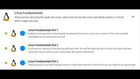 Tryhackme, Linux fundamentals 1 + 2 + 3