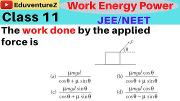 A block of mass m is pulled along a horizontal surface by applying a force at an angle θ with the ho