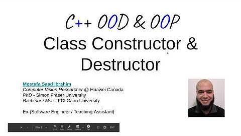 05 C++ OOD and OOP - Class Constructor & Destructor - 1 Intro