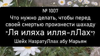 Что нужно делать, чтобы перед своей смертью произнести шахаду "Ля иляха илля-Ллах"?