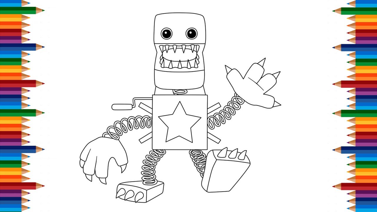 Boxy Boo coloring page | Poppy Playtime Chapter 3 | Coloring characters