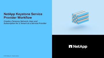 NetApp Keystone Service Provider Workflow