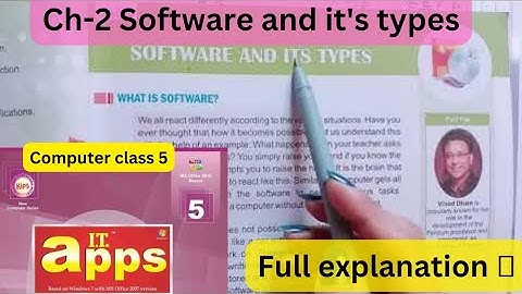 Ch-2 Software and Its Types (Full explanation) || Class 5 || IT apps Kips