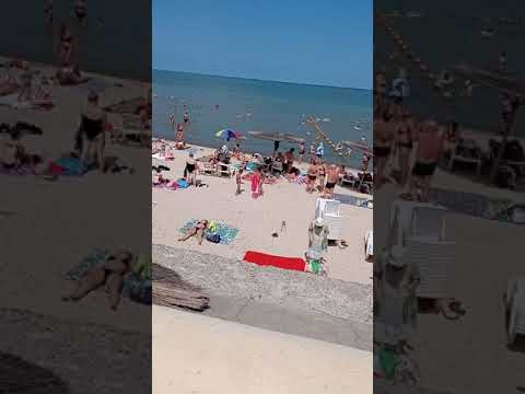 центральный пляж Приморско-Ахтарска июнь 2021г