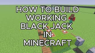 how to build WORKING black jack in minecraft! (Bedrock/Java/Windows/MCPE/Xbox/PS5)