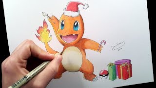 Charmander Special Christmas Video Collab With Raffa Arts And Jorge Henrique Draws Speed Drawing