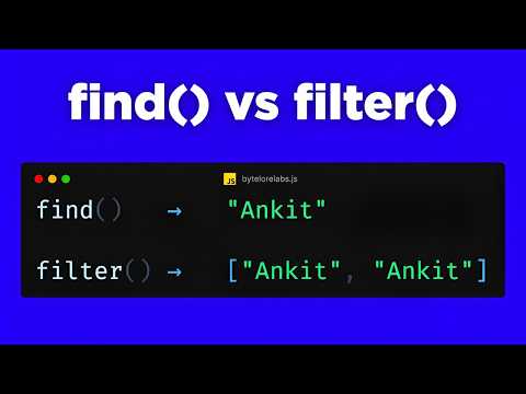 JavaScript find() vs filter() — Stop Writing Search Loops