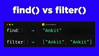 JavaScript find() vs filter() — Stop Writing Search Loops