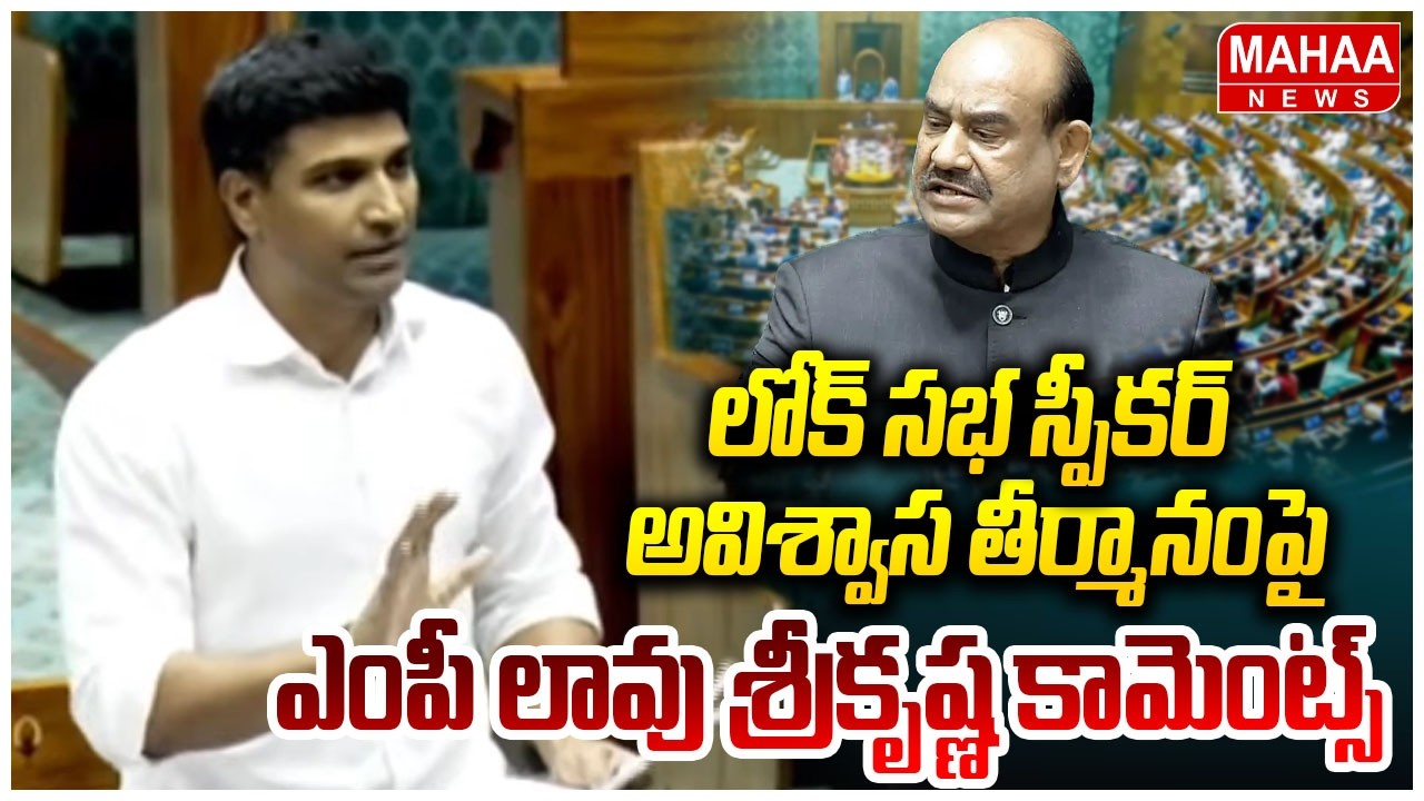 లోక్ సభ స్పీకర్ అవిశ్వాస తీర్మానంపై ఎంపీ లావు శ్రీకృష్ణ కామెంట్స్|TDP MP Lavu Sri Krishna Devarayalu