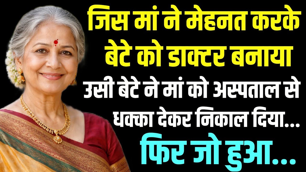 जिस मां ने मेहनत करके वेटे को डॉक्टर बनाया, उसी बेटे ने मां को अस्पताल से धक्का देकर निकाल दिया...