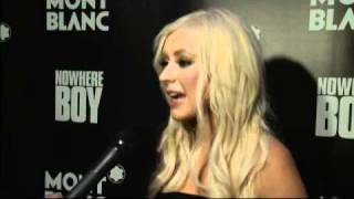 Christina Aguilera Talks About John Lennon (Nowhere Boy Movie Party)