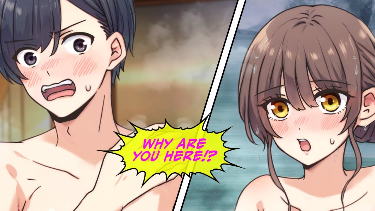 [Manga Dub] I bumped into our pretty receptionist in the outdoor bath [RomCom]