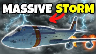 Massive Storm CRASHES 747 After Lightning Strike In Stormworks!