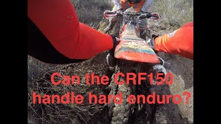 How good is the Honda CRF150F on hard terrain?