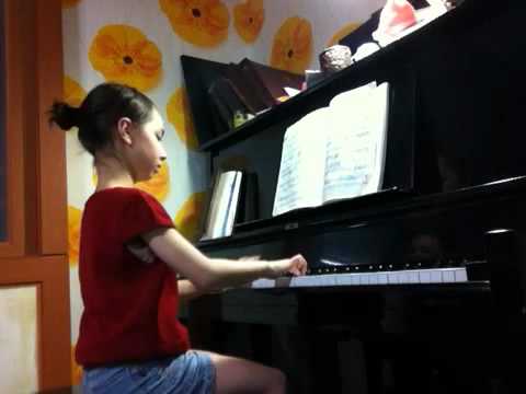 8 Year Old Christine Plays Mozart