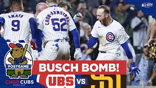 Michael Busch & Chicago Cubs walk off Padres before rain hits Wrigley | CHGO Cubs Podcast POSTGAME