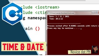 How to input TIME AND DATE in c++