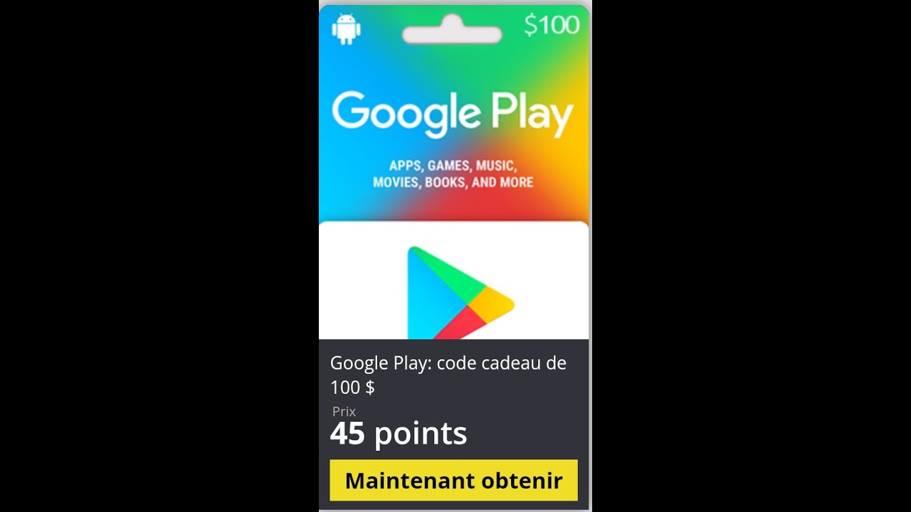 Gagné carte Google play 100€🤑🤑😱😱💪💣💥💎💎 - YouTube