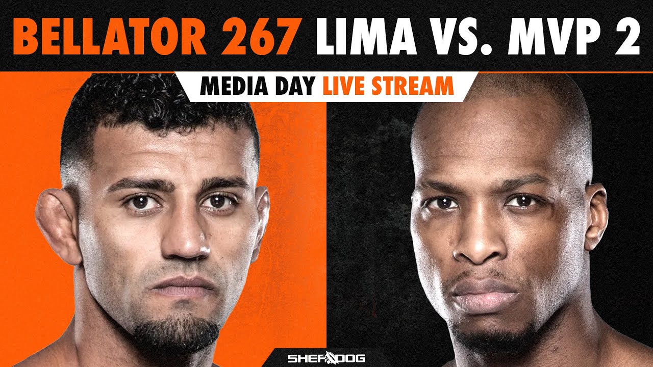 Live Watch Bellator 267 media day video for Lima vs MVP 2