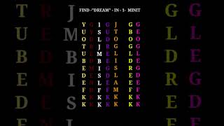 FIND THE WORD DREAM IN 1 MINUTE #games #gaming #loveletters #puzzle #quiz #funny #gk #youtube screenshot 3