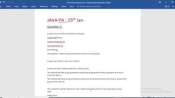 TCS Proctored assessment 25th Jan Question-2 part 2 | Java program