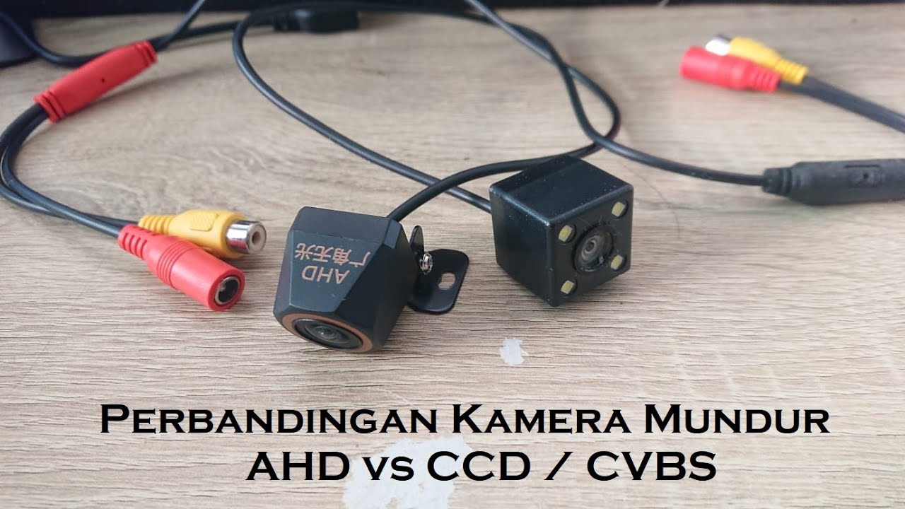 Perbandingan Kamera Mundur untuk Parkir Mobil antara CCD CVBS LED 4 titik dengan AHD 720P Night View