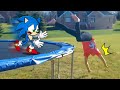 Trampoline Fails Funny | Sonic in Real Life | Funny People Fails - Woa Doodland