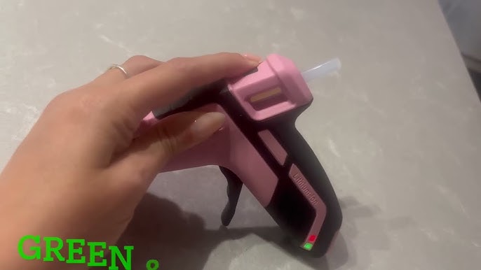 WORKPRO Rechargeable 3.6V Pink Cordless Hot Glue Gun Fast Heating