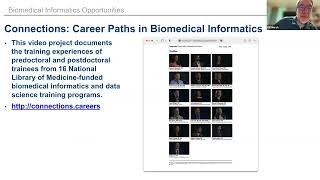 Career and Graduate Study Opportunities in Biomedical Informatics