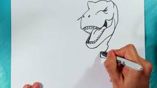 How to Draw JURASSIC WORLD - Rexy the Trex